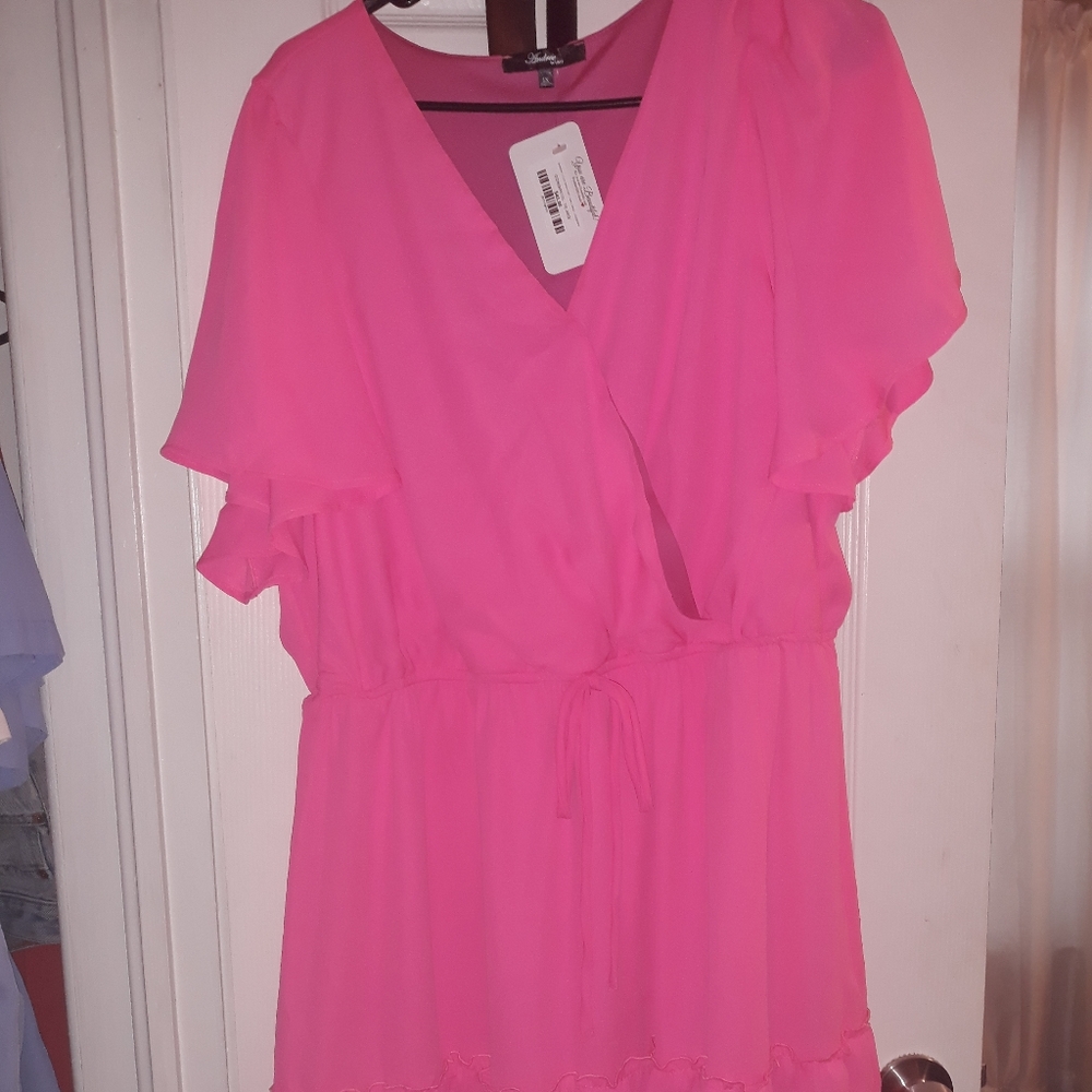 Neon pink dress